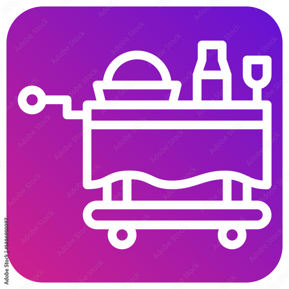 Food trolley Vector Icon Design Illustration Food trolley Vector Icon Design Illustration