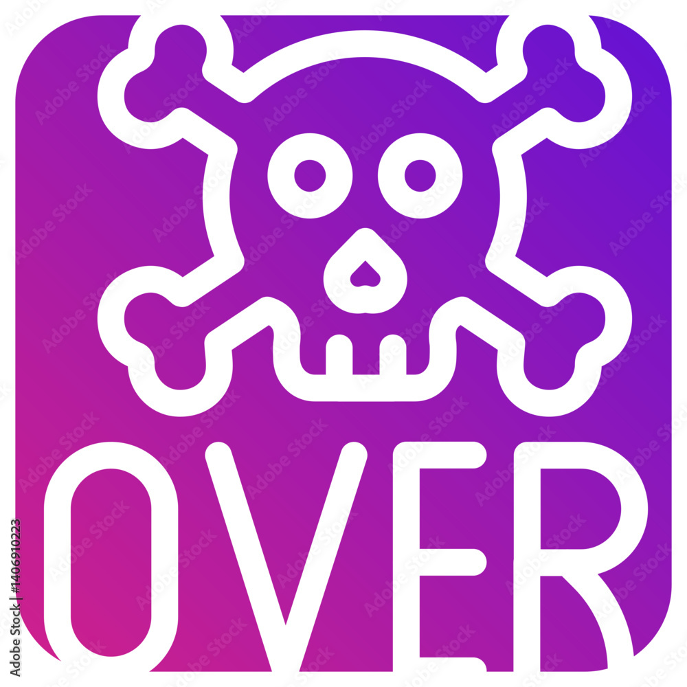 Game over Vector Icon Design Illustration Game over Vector Icon Design Illustration