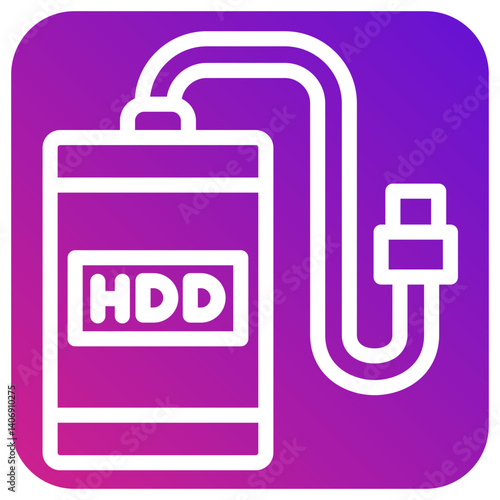 External hard drive Vector Icon Design Illustration