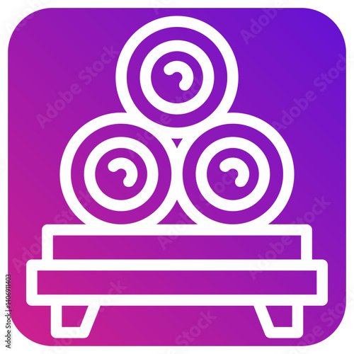 Hay Bale Vector Icon Design Illustration