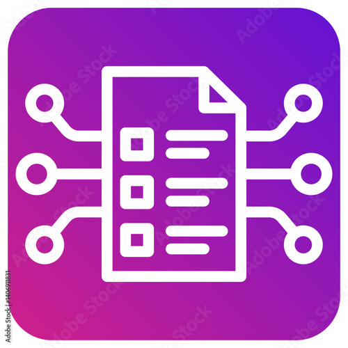 Smart Contract Vector Icon Design Illustration