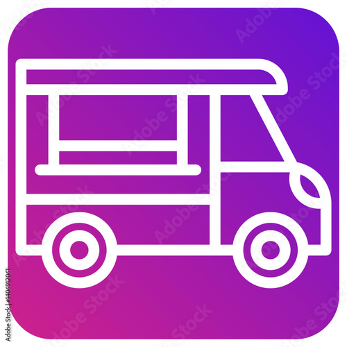 Coffee Truck Vector Icon Design Illustration