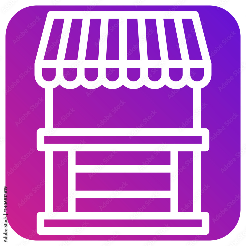 Fototapeta premium Stall Vector Icon Design Illustration