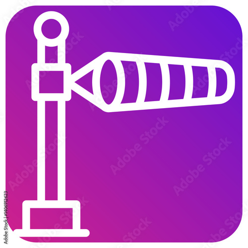 Windsock Vector Icon Design Illustration