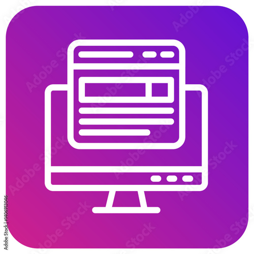 Front end Vector Icon Design Illustration