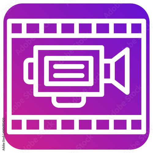 Film Reel Vector Icon Design Illustration