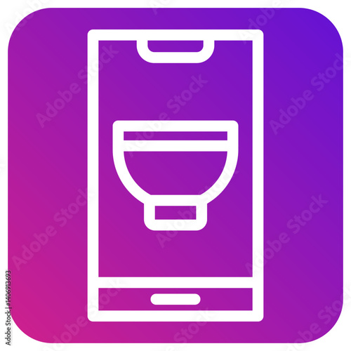 Mobile Recipe Vector Icon Design Illustration