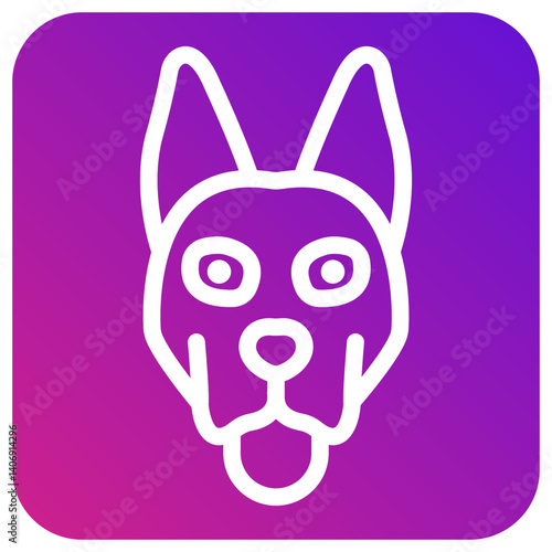 Dog Vector Icon Design Illustration