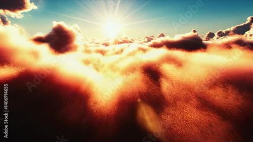 sunset in the mountains