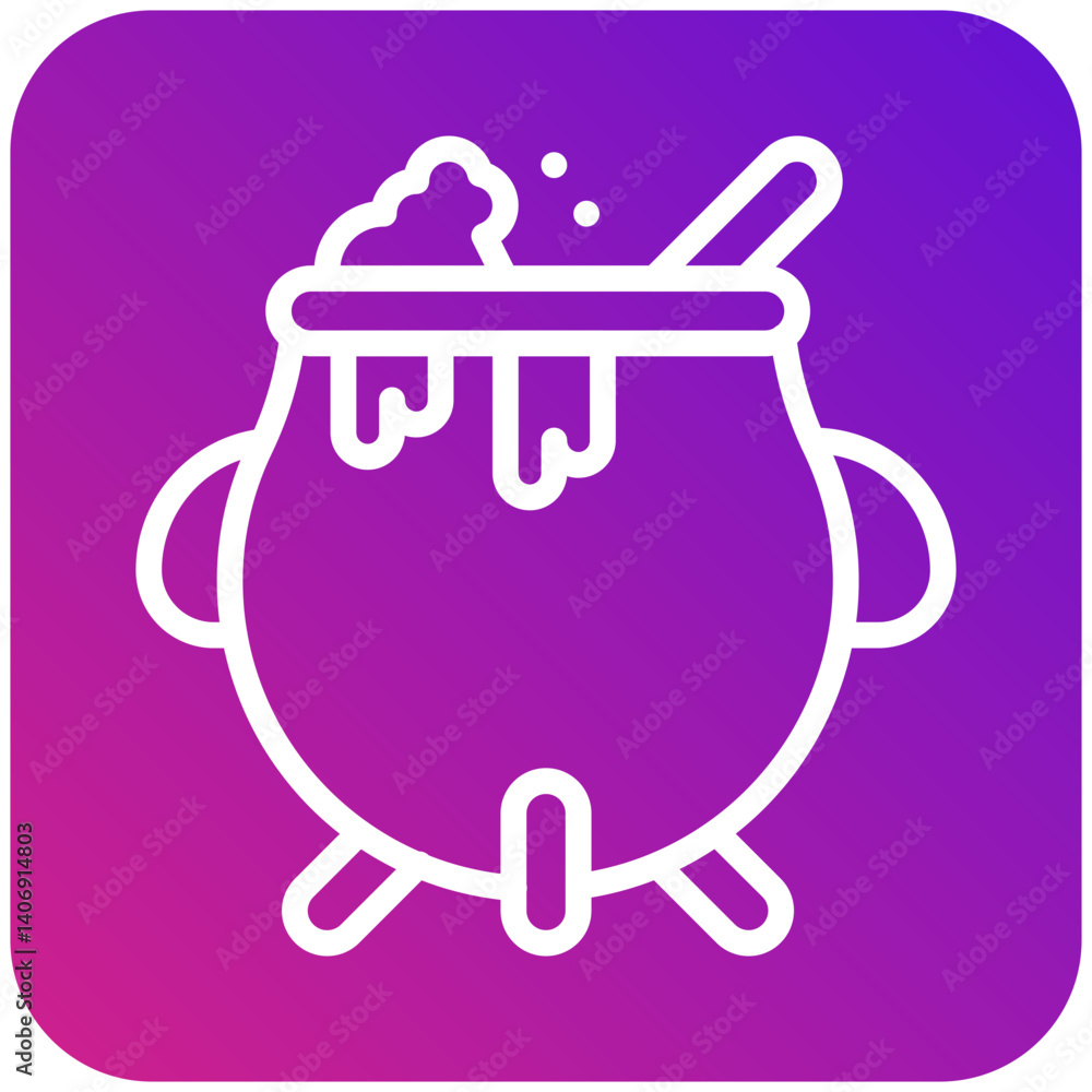 Obraz premium Cauldron Vector Icon Design Illustration