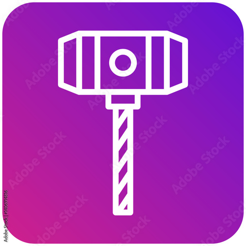 Hammer Vector Icon Design Illustration