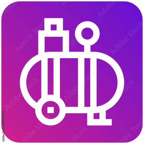 Air Compressor Vector Icon Design Illustration