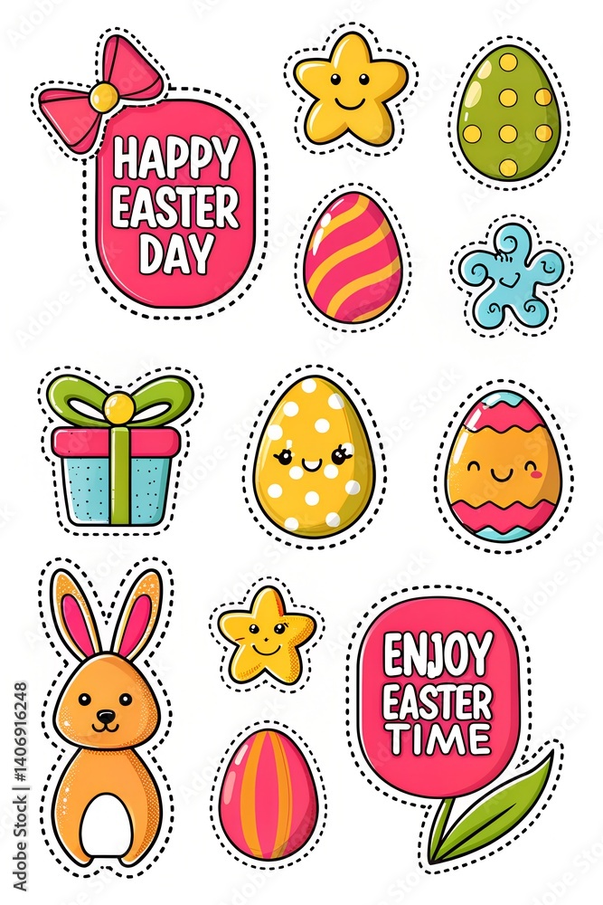 Fototapeta premium a-festive-Easter-themed-graphic-design