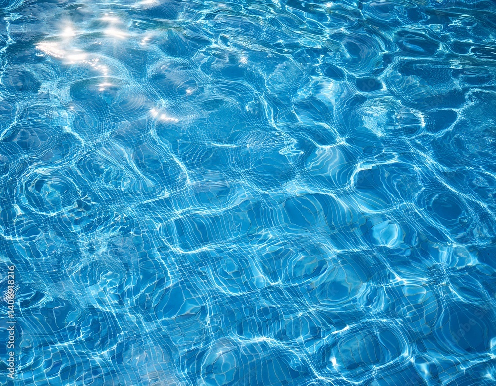 Obraz premium プールの水面 夏