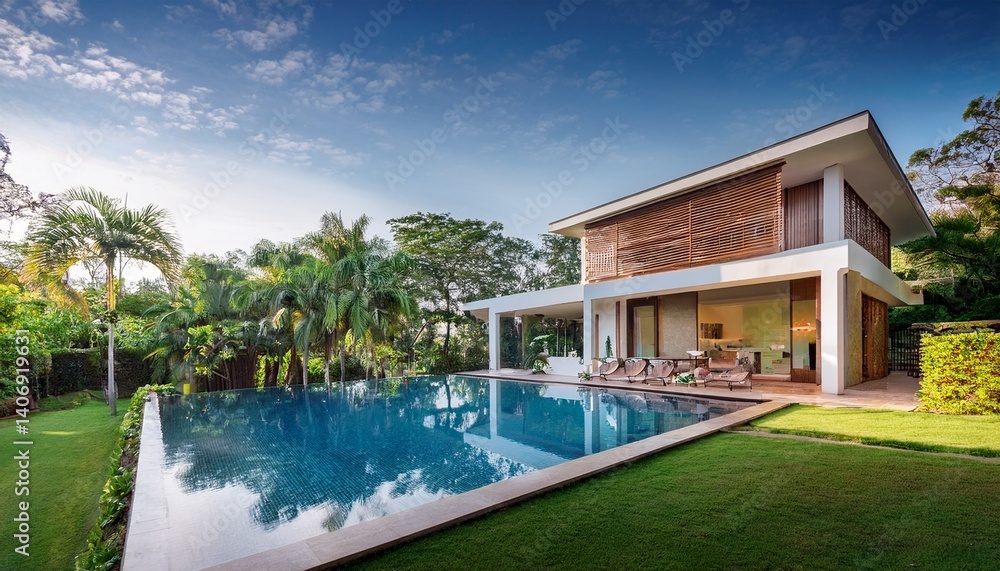 Fototapeta premium swimming pool in hotel