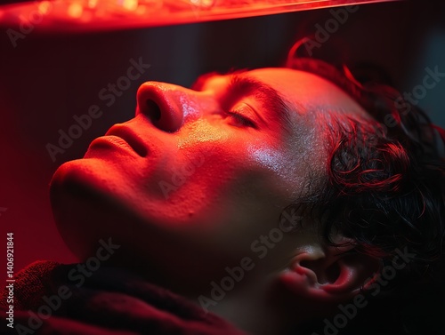 Red Light Therapy for Men's Skin Rejuvenation and Anti-Aging Treatment in a Medical Spa