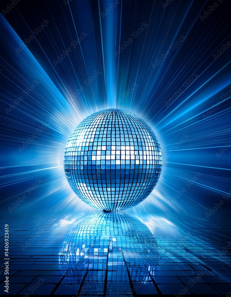 blue disco ball