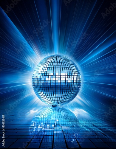Obraz na płótnie blue disco ball w salonie