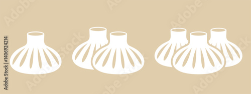 Khinkali logo. Isolated khinkali on white background