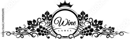 Grape wine scroll header