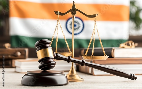 Indian Justice Scales & Gavel