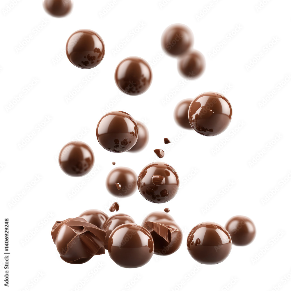 Isolated Chocolate Balls on transparent background Isolated Chocolate Balls on transparent background