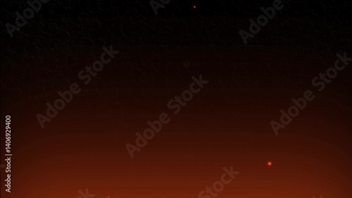 Cinematic Ember Particles in Dark Orange Glow