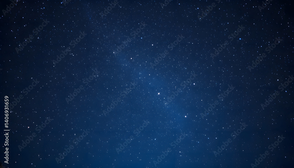 Fototapeta premium Viewing Stunning Night Sky with Countless Stars and Dark Blue Gradient