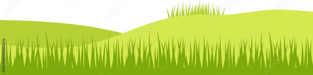 Fototapeta premium Green Field Illustration