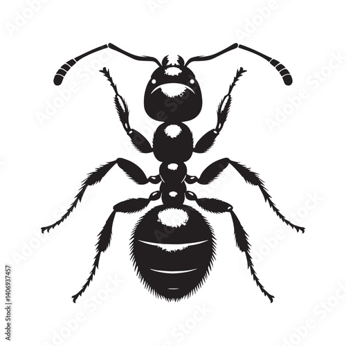 Small but mighty Ant silhouette, a tiny powerhouse – Ant illustration – Ant vector – Insect silhouette

