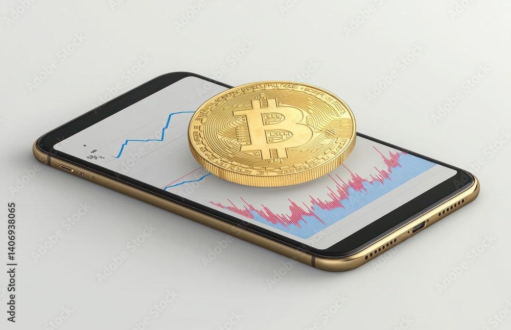 Bitcoin Cryptocurrency Mobile Trading Graph Stock Photo Bitcoin Cryptocurrency Mobile Trading Graph Stock Photo