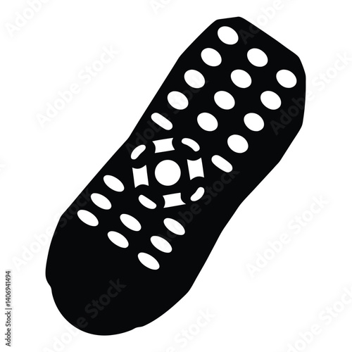 Black and white silhouette of remote control, clean vector object design for digital, print, and branding