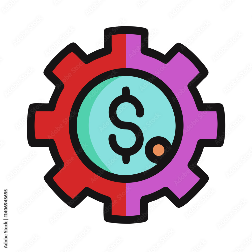 gears and dollar sign, Business concept gears and dollar sign, Business concept