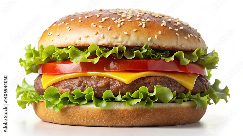 hamburger with french fries, hamburger isolated on white hamburger with french fries, hamburger isolated on white