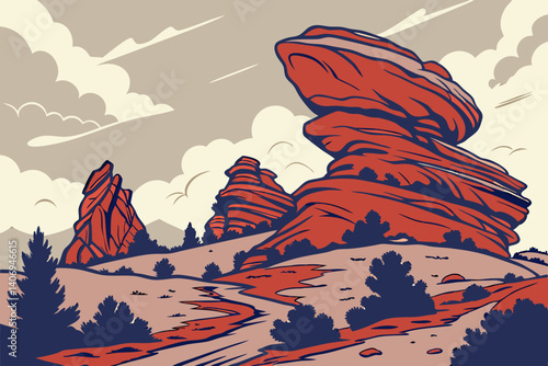 Abstract rocks at Garden of the Gods – Colorado, USA
