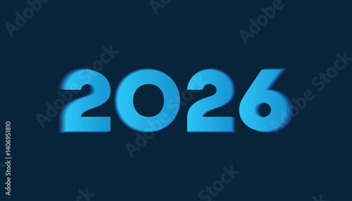 Happy New Year 2026. Vector template Design for banner, greeting card, poster, prints, social media post ,flyer , T shirt with background.