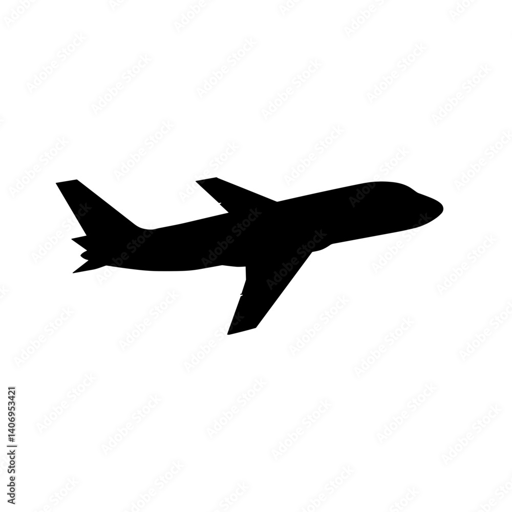Fototapeta premium Airplane silhouette icon