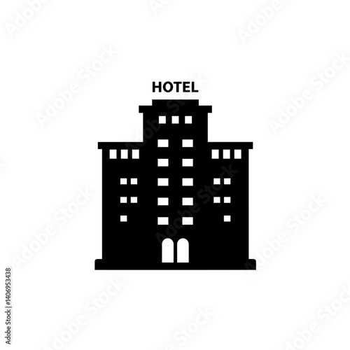Hotel building icon