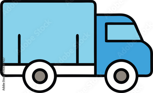 Logistic delivery van service vector illustration on a white background, cargo van service clip art, fast delivery service 