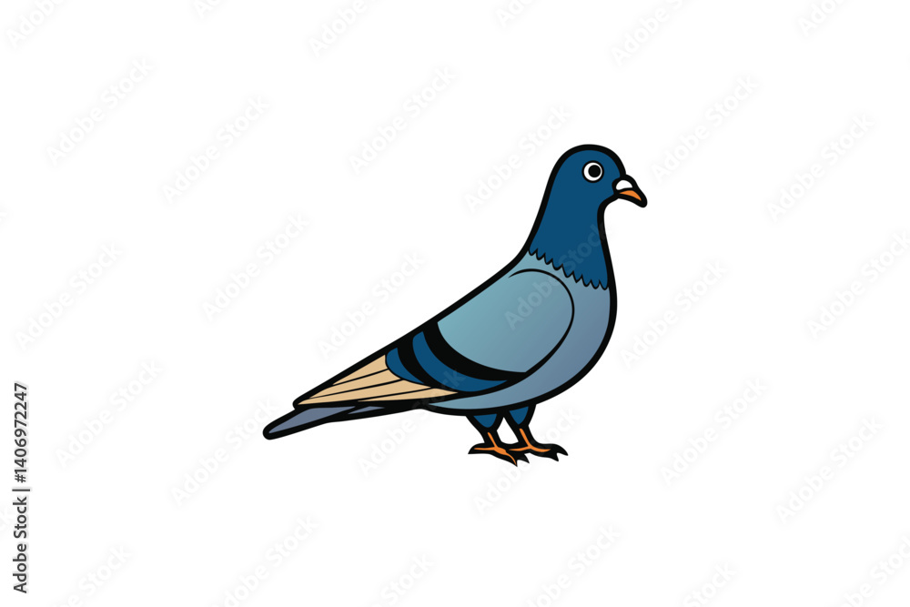 pigeon isolated on white background pigeon isolated on white background