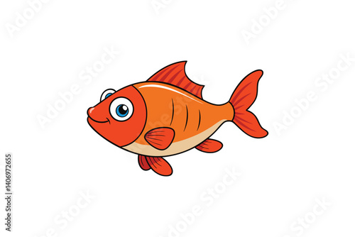 red fish isolated on white background