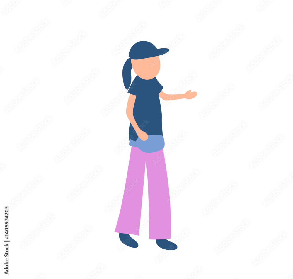 スポーツウェアを着た女性のイラスト スポーツウェアを着た女性のイラスト