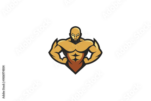 Wallpaper Mural silhouette of a man in yoga bodybuilder Torontodigital.ca