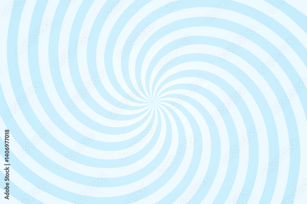 Candy blue spiral background. Circus backdrop. Ice cream pattern. Pastel pattern with smooth swirling curves. Soft, wavy, spiral design for banners, posters, templates. Abstract vector illustration. Candy blue spiral background. Circus backdrop. Ice cream pattern. Pastel pattern with smooth swirling curves. Soft, wavy, spiral design for banners, posters, templates. Abstract vector illustration.