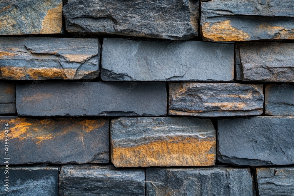 With its distinctive patterns, rough texture, and long-lasting craftsmanship, slate stone walls exhibit a rich and nuanced beauty. Generative Ai With its distinctive patterns, rough texture, and long-lasting craftsmanship, slate stone walls exhibit a rich and nuanced beauty. Generative Ai