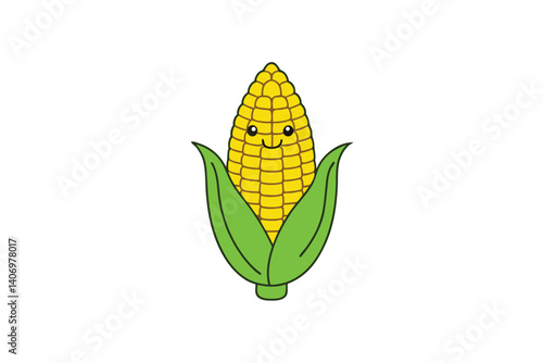 corn cobs isolated on white