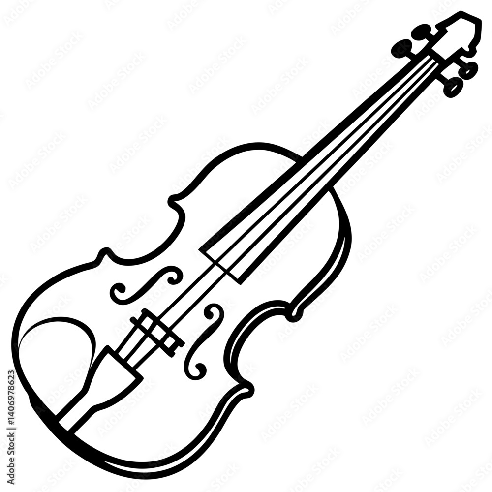 Obraz premium violin vector illustration