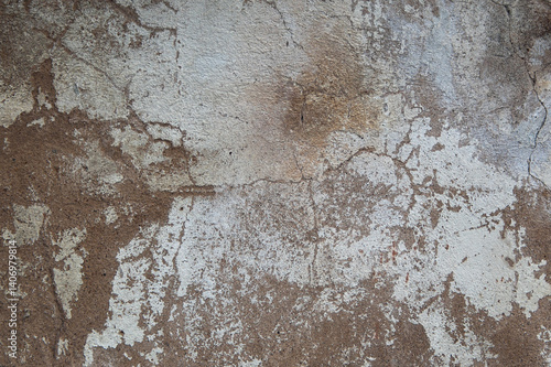 brown background, photo of a building wall with old plaster texture