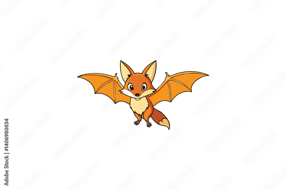 Obraz premium red fox vector illustration