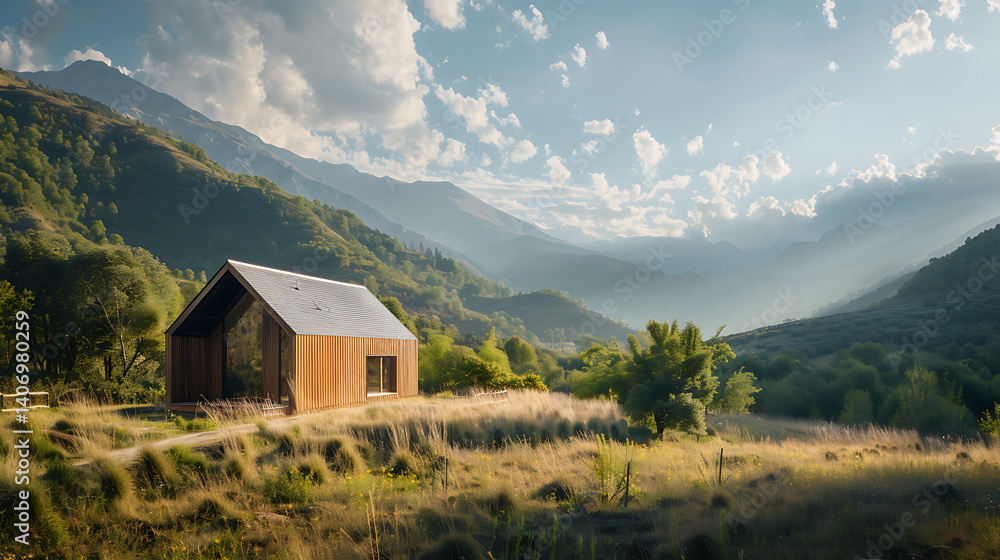 Artificial Intelligence-designed wooden house Artificial Intelligence-designed wooden house